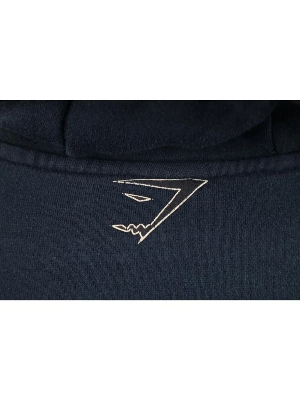 Gymshark Mens Medium Faded Spell Out Running Jogging Gym Hoodie Sweatshirt Blue